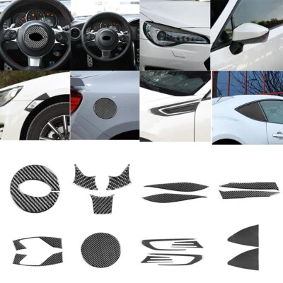 17Pcs Carbon Fiber Full Set Cover Trim For Toy@ta 86 Subaru BRZ 2016-2020 (for: Subaru)