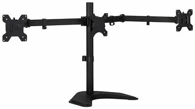 Mount-It! Triple Monitor Stand 3 Monitor Stand Fits 19-27 Inch Computer Screens