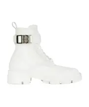 lace-up ankle boots 40 white