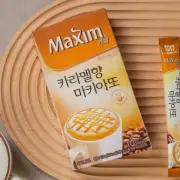 New MAXIM Caramel flavored macchiato Korean Instant Coffee Mix 13 g 10 sticks