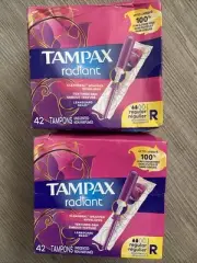 Tampax Radiant Tampons Super Absorbency Regular 84 Count Total