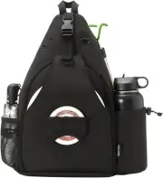 MOYAQI Disc Golf Bag with Retriever Holder and Storage large, dark0010