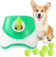 Dog Ball Thrower Launcher, Automatic Ball Launcher with 6 Mini Tennis Balls, Int