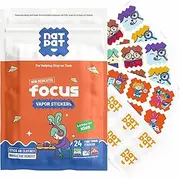 NATPAT Focus Patch Focus Enhancing Stickers for Kids and Adults - Healthy Brain Supports for Attention, Focus, and Concentration - Chemical and Drug Free - 24 Count - BuzzPatch Natural Patch