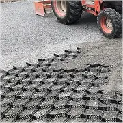 Ground Grid for Landscape 2 Inch Tall, Permeable Pavers Scalable Foldable Gravel Ground Grid with Drain Holes, Landscaping/Parking Lots(3x9m/10x29.5ft)
