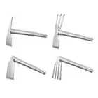 Gardening Hoe Stainless Steel Non Slip Handle Portable Hand Tool for Hiking