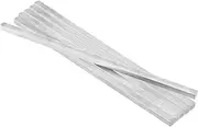 uxcell 6 Pcs Square Steel Key Stock, 3/8" x 3/8" x 12" Cold-Drawn 45# Steel Bars Precision Key Stock for Gearbox Coupling, Silver Tone