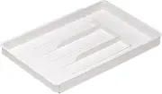 Belca CT-LW Cupboard Storage Expandable Cutlery Tray, Large, Width 8.3 x Depth 12.6-19.7 inches (21 x 32-50 x 3 cm), White, Sliding Type