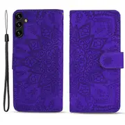For Samsung Galaxy A15 4g Case Imprinted Flower Leather Phone Cover With Wallet