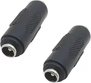 5.5 * 2.1mm / 5.5 x 2.1mm Double Male to Male Jack Plug Power Connector Female to Female Panel Socket Mounting Adapter for(2Pcs Female)