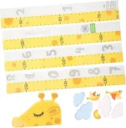 Kisangel 1Set Cartoon Giraffe Height Sticker Growth Chart Decal for Self Adhesive Wall Art Decor for Nursery Removable Design for Measurement for Bedrooms