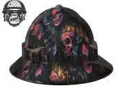 Custom Hydrographic Safety Hard Hat KING & QUEEN PRO CHOICE WIDE BRIM