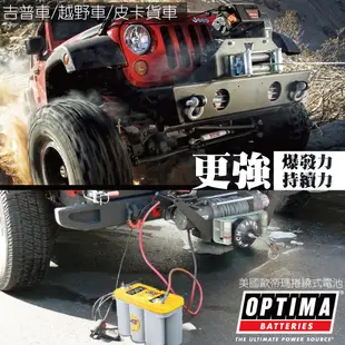 汽車電瓶 深循環電池 AGM電池 汽車精品 音響改裝 音質提升 BMW OPTIMA D31L黃色 (10折)