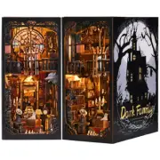 Book Nook Kit the Addams Family DIY Wooden Puzzle Wednesday Halloween Bookshelf
