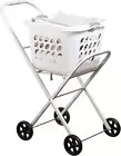 Laundry Trolley Deluxe Foldable Clothes Washing Basket Carrier Trolley Cart AUS.