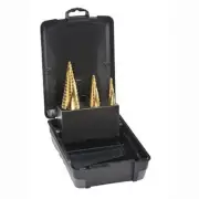 Saber Essential HSS TiN Coated Spiral Flute Step Drill Set - Metric - 8035-S1