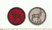 DY SCOUT BSA ANTELOPE PATROL MEDALLION 1953-72 BLK RE RED TR PASTE BACK PATCH !!