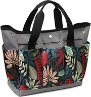 Garden Tool Bag, Gardening Tote Storage Bag with 8 Pockets Elastic Rope Protection Reusable Home Organizer for Indoor Outdoor