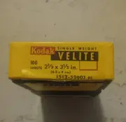 Expired 1950's KODAK VELITE NOT VELOX 2 1/2" x 3 1/2" 100 Sheets SEALED RARE!!!