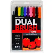 Tombow Dual Tip Brush Pens Primary 10 Pack