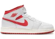 Size 6.5Y - Jordan 1 Mid SE White Dune Red (GS) FJ3464-160