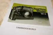 CONTAX REAL TIME WINDER W-3 CAMERA INSTRUCTION MANUAL GUIDE BOOK ORIGINAL GENUIN