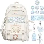 [ALORVE] Backpack Cute Anime Student Schoolbag Cartoon Casual Travel Bag for Boys and Girls School Season Gifts