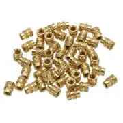 50Pcs M4 Threaded Inserts Metric Knurled Nuts Brass Heat-Set Inserts
