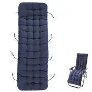 Sun Lounger Chair Cushions Patio Chaise Seat Cushion Rocking Chair Sofa Thick Padded Mat-Navy Blue