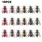 18 Pcs Bionic Fly Fishing Bait Dry Flies Bass Fly Fishing Lures Fly Hooks GXC