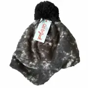 Cat & Jack - Boys OSFM Ear Covered Black Winter Hat - New