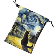 Tarot Card Drawstring Pouch - Bags Pouch for Cards | 13x18cm Drawstring Dice Holder Storage | Deck Protective Case, Jewelry Carrying Pouches for Tarot Enthusiasts Hand, Multicolor, Refer to