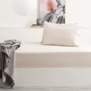 Park Avenue Long Single 500TC Bamboo Cotton Sheet w/ 2x Pillowcases Set Dove