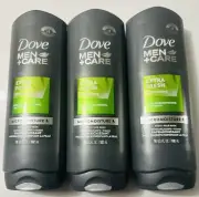 3 Dove Men+Care EXTRA FRESH Refreshing Body Face & Hair Wash 18oz