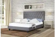 Istyle Norman Queen Bed Frame Fabric Grey