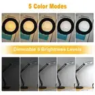 HG Flexible Clamp-on Table Lamp With 5x Magnifier Swing Arm Dimmable LEDs Desk