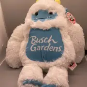 New Busch Gardens Plush Stuffed Toy Abominable Snowman Peek-a-boo Peekaboo