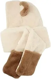 [INKTUS] Scarf Winter Plush Hat Scarf Gloves Sweet Bear Ear Hat Windproof Thicken Hooded Warm Soft Scarf (Color : B, Size : One size)
