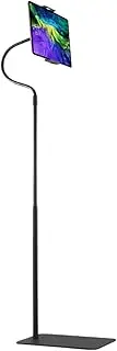 Leona Co 175cm Tablet Floor Stand Gooseneck Tablet Phone Holder Mount Adjustable Height Tablet Cell Phone Holder with Flexible Lazy Arm Holder for 4.6"-11" Tablet Phone (Black)