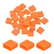 25pcs USB Type A Port Plugs Covers Caps Anti Dust for USB Male End, Orange
