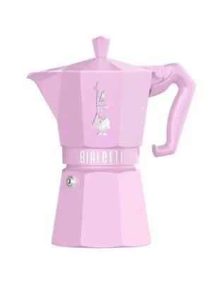 Bialetti Moka Exclusive Pink 3 or 6 Cup Aluminium Coffee Percolator coffee maker