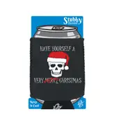 Metal Christmas - Funny Novelty Stubby Holder With Base