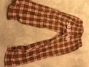 JUNIOR brown flannel pj jammie lounge pants comfy size 8-10 NIP