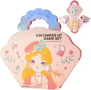 Sticker Makeup Game Set – Girls Paper Sticker Princess Dress Up Kit | Fun Sticker Activity Book for Kids, Creative Paper Makeup Toy for Boys and Girls | Dress Up Doll Play, Craft Activity for Home & O