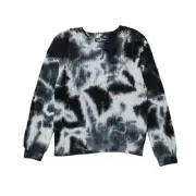 Freshman 1996 Girls Pullover Long Sleeve Tie Dye Sweater in Jet Black Small(7)