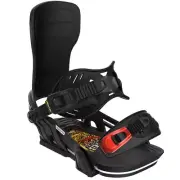 Bent Metal Transfer Men's Snowboard Bindings, Black/Yellow, Large MY25