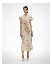 [Witchery] A Line Print Maxi Dress in Fawn Print