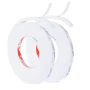 2Pcs 7 Feet Sealing Foam Tape 1cm Wide 8mm Thick Adhesive Weather Strip White