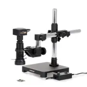 AmScope H800 0.7X-5X Zoom LED Microscope w 1-Arm Boom Stand + 5MP Camera USB 3.0