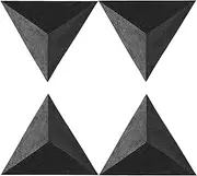 Foroomaco 4 Pack Bass Traps for Ceiling Corner 16.5" Triangle 12" Depth Triangular Pyramid Acoustic Foam Bass Trap Sound Proofing for Home Studio Booth Low to High Frequency Sound Proof Foam